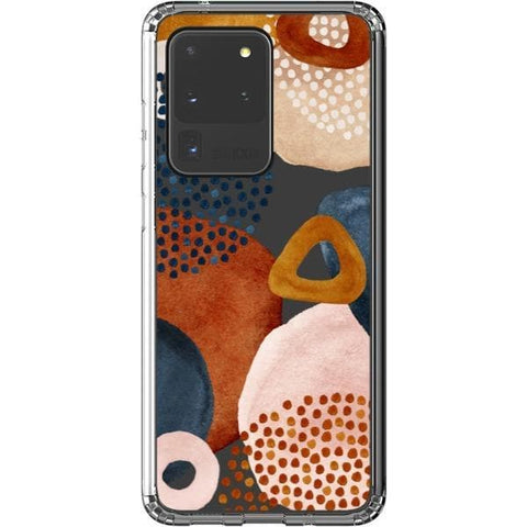 Galaxy S20 Ultra Messy Rustic Abstract Shapes Clear Phone Case - The Urban Flair