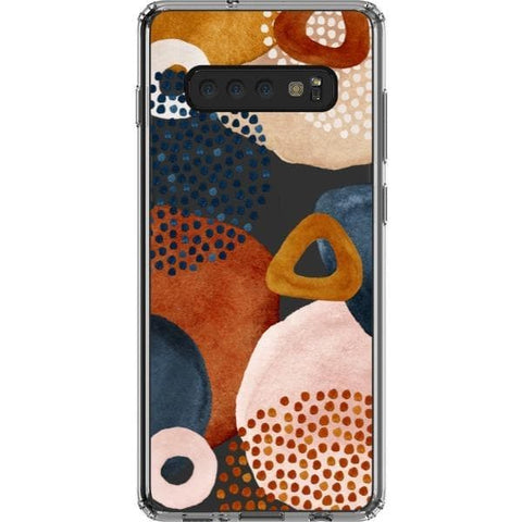 Galaxy S10 Plus Messy Rustic Abstract Shapes Clear Phone Case - The Urban Flair