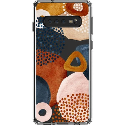 Galaxy S10 Messy Rustic Abstract Shapes Clear Phone Case - The Urban Flair