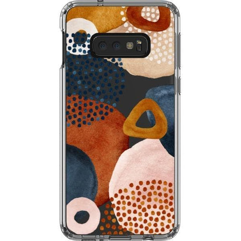 Galaxy S10e Messy Rustic Abstract Shapes Clear Phone Case - The Urban Flair