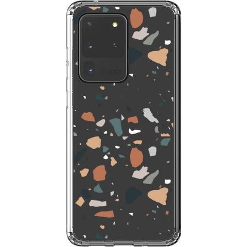 Minimal Earth Tone Terrazzo Clear Phone Case for your Galaxy S20 Ultra exclusively at The Urban Flair