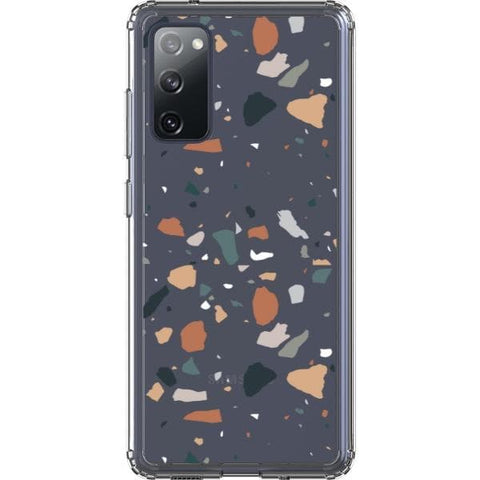 Minimal Earth Tone Terrazzo Clear Phone Case for your Galaxy S20 FE exclusively at The Urban Flair