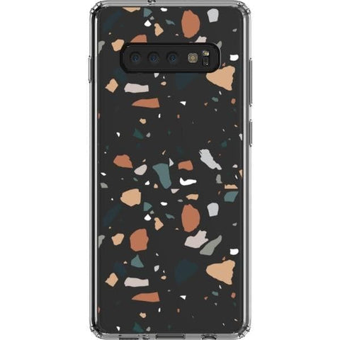 Galaxy S10 Plus Minimal Earth Tone Terrazzo Clear Phone Case - The Urban Flair