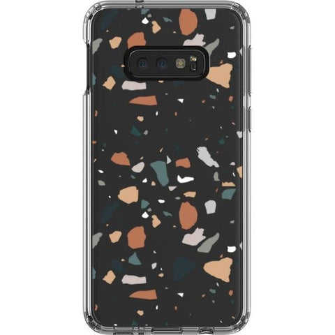 Galaxy S10 Minimal Earth Tone Terrazzo Clear Phone Case - The Urban Flair