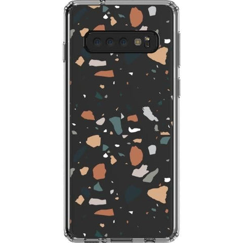 Galaxy S10e Minimal Earth Tone Terrazzo Clear Phone Case - The Urban Flair