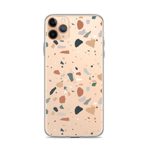 Minimal Earth Tone Terrazzo Clear Phone Case iPhone 12 Pro Max by The Urban Flair (Minimal Earth Tone Terrazzo Clear Phone Case iPhone 11 Pro Max Exclusively at The Urban Flair Feat)