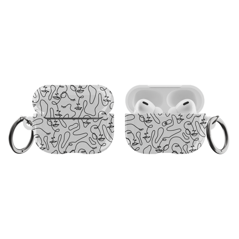 Shop The Minimal Line Art Faces Airpods Case Exclusively at The Urban Flair - Trendy Aesthetic Covers Available For Your Original Apple AirPods and AirPods Pro