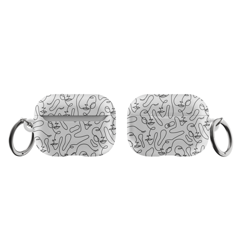 Shop The Minimal Line Art Faces Airpods Case Exclusively at The Urban Flair - Trendy Aesthetic Covers Available For Your Original Apple AirPods and AirPods Pro