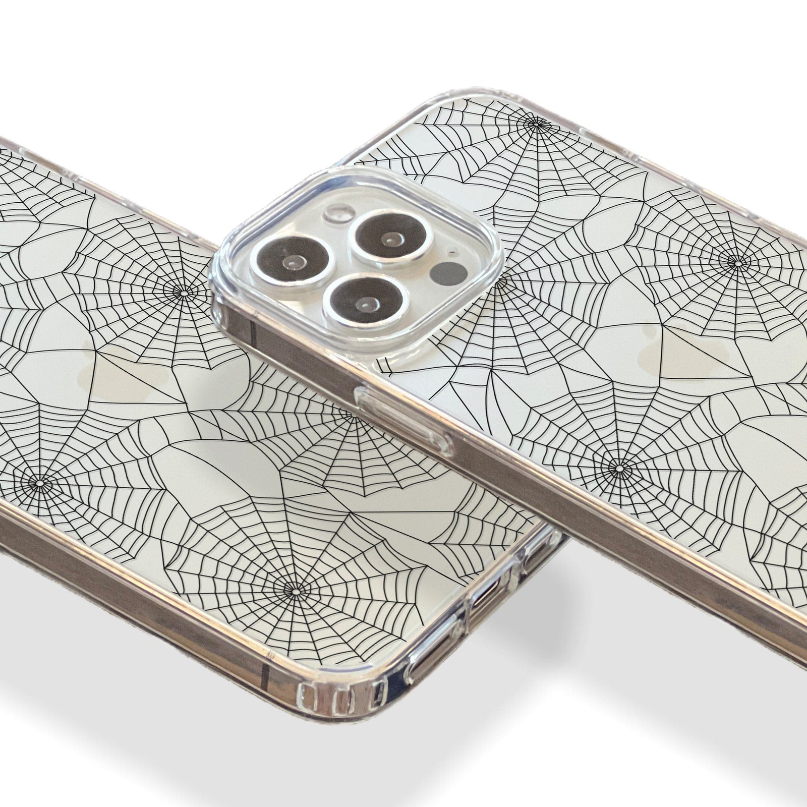 Minimal Spider Web Clear Phone Case by The Urban Flair Minimal Spider Web Clear Phone Case by The Urban Flair