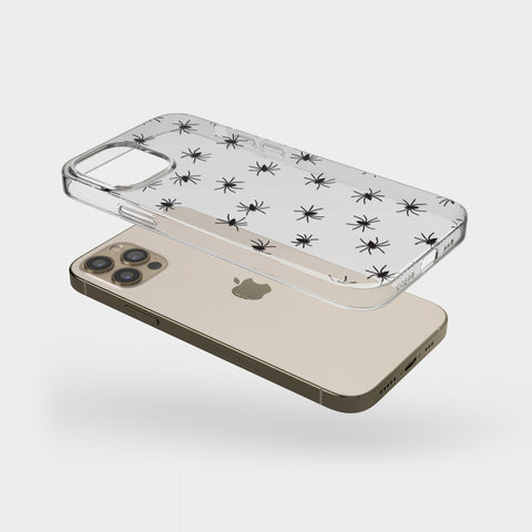 Minimal Spiders Clear Case For iPhone 13 Pro Max 12 Mini 11 Pro XR 7 8 Plus SE 2022 Clear Phone Case With Design Galaxy S22 Ultra Cover Feat