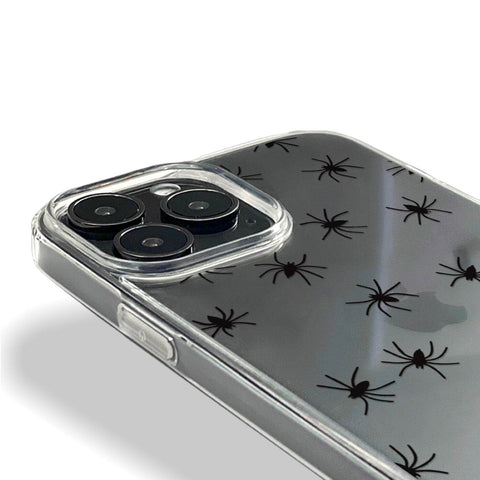 Minimal Spiders Clear Case For iPhone 13 Pro Max 12 Mini 11 Pro XR 7 8 Plus SE 2022 Clear Phone Case With Design Galaxy S22 Ultra Cover Feat