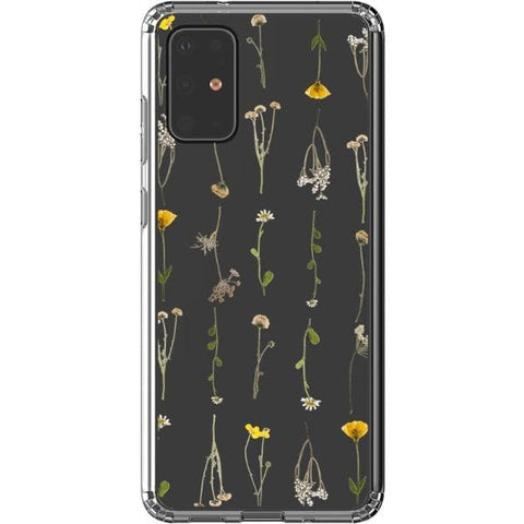 Minimal Wild Flower Print Clear Phone Case for your Galaxy S20 Plus exclusively at The Urban Flair