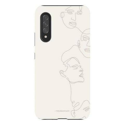 Galaxy A90 5G Gloss (High Sheen) Minimal Women One Line Art Tough Phone Case - The Urban Flair