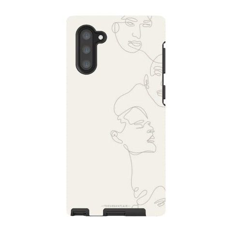 Galaxy Note 10 Gloss (High Sheen) Minimal Women One Line Art Tough Phone Case - The Urban Flair