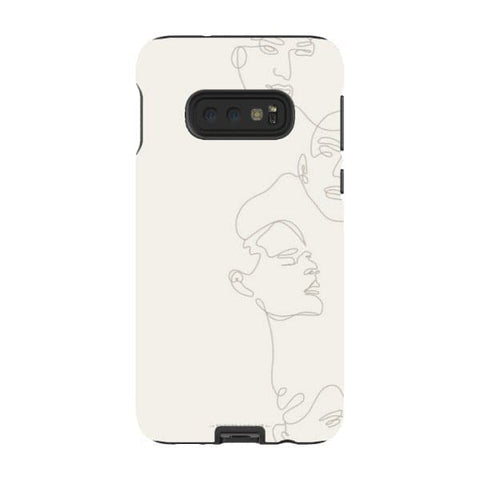 Galaxy S10e Gloss (High Sheen) Minimal Women One Line Art Tough Phone Case - The Urban Flair