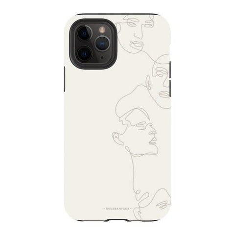 iPhone 11 Pro Gloss (High Sheen) Minimal Women One Line Art Tough Phone Case - The Urban Flair