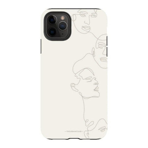 iPhone 11 Pro Max Gloss (High Sheen) Minimal Women One Line Art Tough Phone Case - The Urban Flair