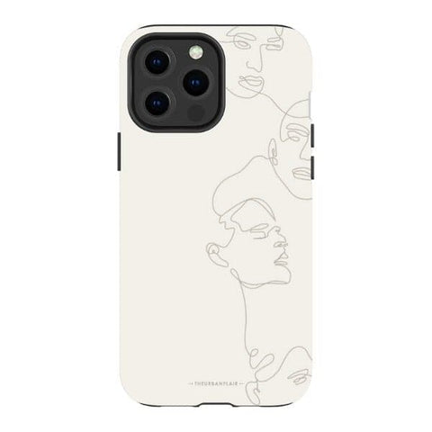 iPhone 13 Pro Max Gloss (High Sheen) Minimal Women One Line Art Tough Phone Case - The Urban Flair
