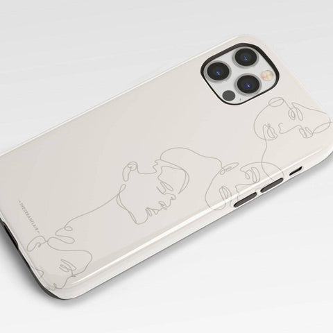 Minimal Women One Line Art Phone Case | For iPhone, Samsung Galaxy & Note, Google Pixel | Tough Phone Cover With Design by The Urban Flair Feat