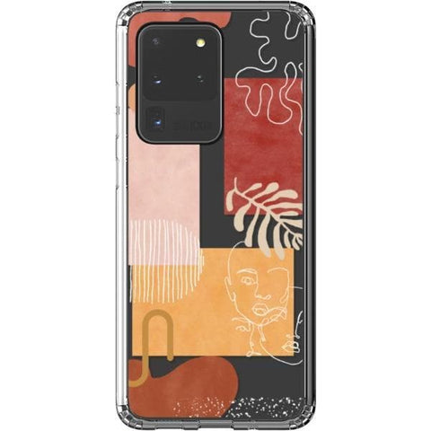 Modern Abstract Collage Clear Phone Case for your Galaxy S20 Ultra exclusively at The Urban Flair