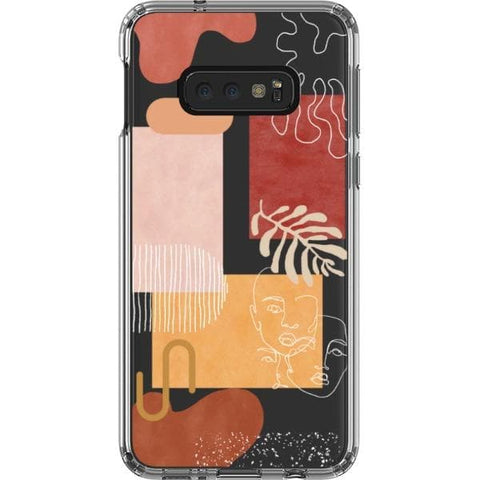 Galaxy S10e Modern Abstract Collage Clear Phone Case - The Urban Flair