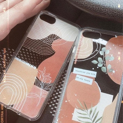 Modern Abstract Terracotta Collage Clear Phone Case iPhone 12 Pro Max by The Urban Flair (Customer Feat)