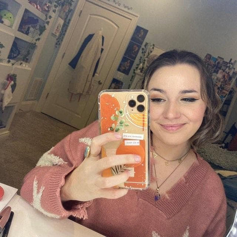 Modern Abstract Terracotta Collage Clear Phone Case iPhone 12 Pro Max by The Urban Flair (Customer Feat)