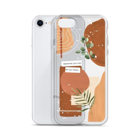 Modern Abstract Terracotta Collage Clear Phone Case iPhone 12 Pro Max by The Urban Flair (Feat)