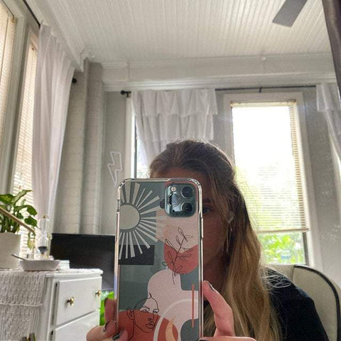 Modern Line Art Collage Clear Phone Case iPhone 12 Pro Max by The Urban Flair (Customer Feat)