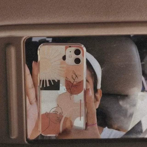 Modern Line Art Collage Clear Phone Case iPhone 12 Pro Max by The Urban Flair (Customer Feat)