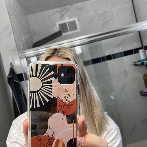 Modern Line Art Collage Clear Phone Case iPhone 12 Pro Max by The Urban Flair (Customer Feat)