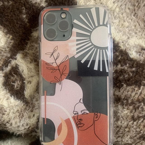 Modern Line Art Collage Clear Phone Case iPhone 12 Pro Max by The Urban Flair (Customer Feat)