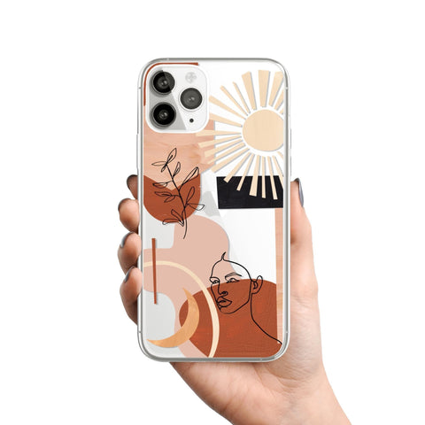Modern Line Art Collage Clear Phone Case iPhone 12 Pro Max by The Urban Flair (Feat)
