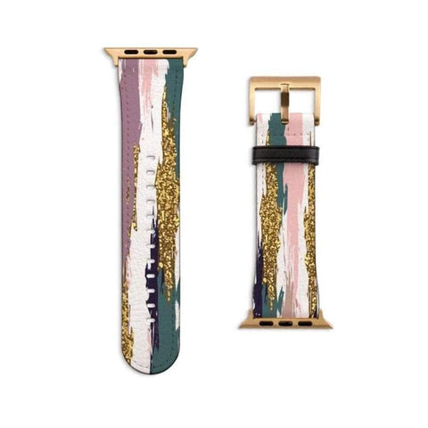Shop The Modern Paint Strokes Apple Watch Band Exclusively at The Urban Flair - Trendy Faux/Vegan Leather iWatch Straps - Affordable Replacements Bands For Women