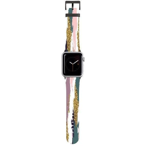 Shop The Modern Paint Strokes Apple Watch Band Exclusively at The Urban Flair - Trendy Faux/Vegan Leather iWatch Straps - Affordable Replacements Bands For Women