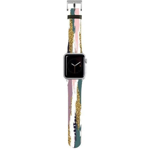 Shop The Modern Paint Strokes Apple Watch Band Exclusively at The Urban Flair - Trendy Faux/Vegan Leather iWatch Straps - Affordable Replacements Bands For Women