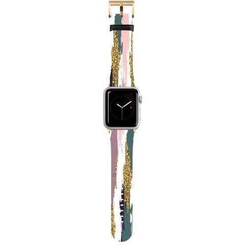 Shop The Modern Paint Strokes Apple Watch Band Exclusively at The Urban Flair - Trendy Faux/Vegan Leather iWatch Straps - Affordable Replacements Bands For Women
