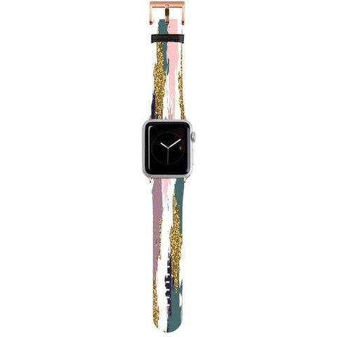 Shop The Modern Paint Strokes Apple Watch Band Exclusively at The Urban Flair - Trendy Faux/Vegan Leather iWatch Straps - Affordable Replacements Bands For Women