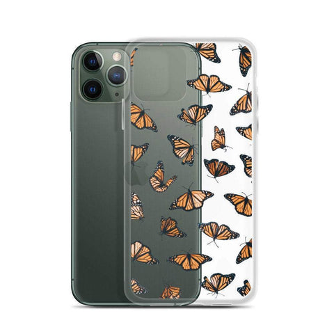 Monarch Butterfly Clear Phone Case iPhone 12 Pro Max by The Urban Flair (Aesthetic Monarch Butterfly Case For iPhone 12 Mini 11 Pro Max 7 8 SE 2020 XR XS Clear Cover With Butterflies Design Galaxy S20 Fe S21 Ultra Feat)