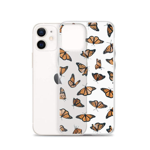 Monarch Butterfly Clear Phone Case iPhone 12 Pro Max by The Urban Flair (Aesthetic Monarch Butterfly Case For iPhone 12 Mini 11 Pro Max 7 8 SE 2020 XR XS Clear Cover With Butterflies Design Galaxy S20 Fe S21 Ultra Feat)