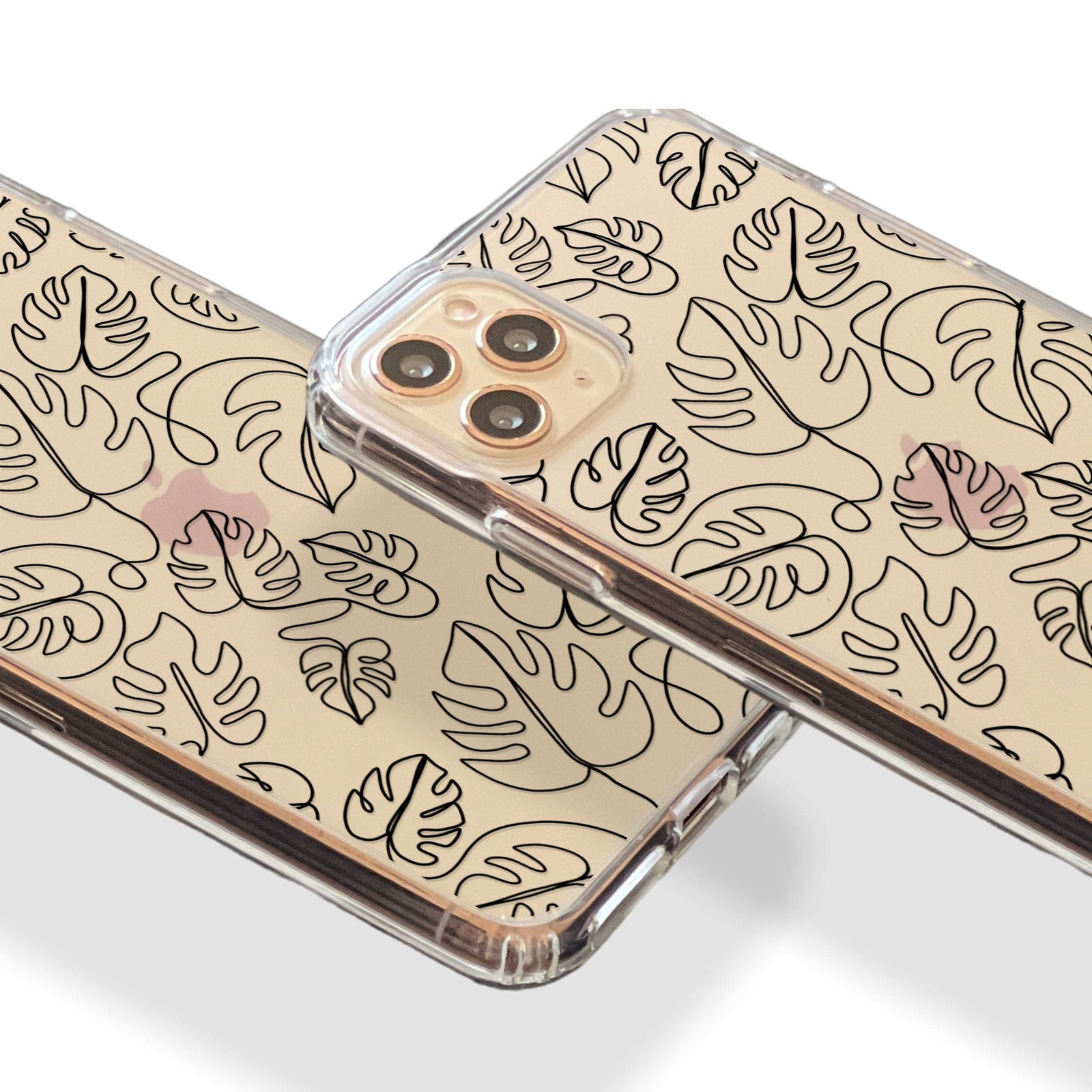 casetify monstera Monstera Leaf Line Art Clear Phone Case