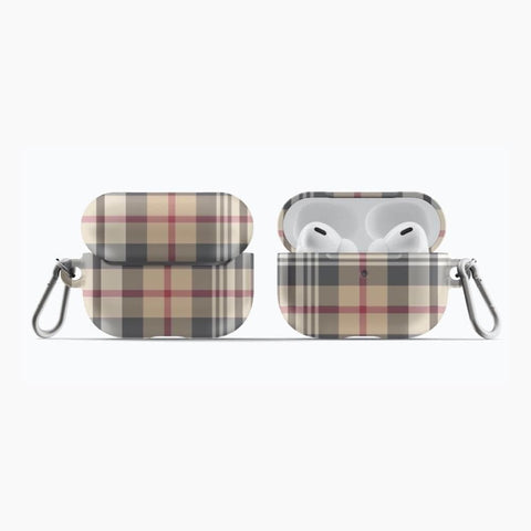 Shop The Nude Plaid Airpods Case Exclusively at The Urban Flair - Trendy Aesthetic Covers Available For Your Original Apple AirPods and AirPods Pro