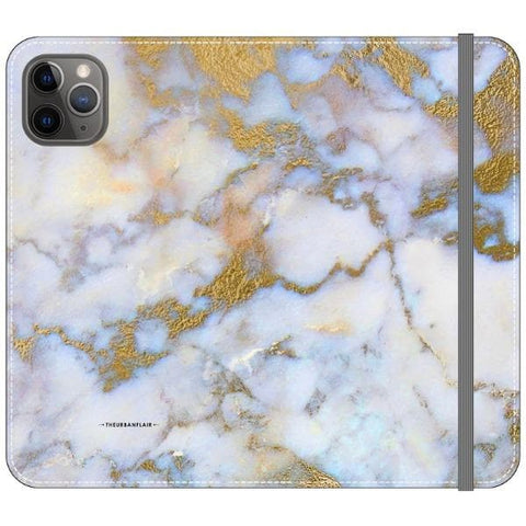 iPhone 11 Pro Max Opal Marble Wallet Phone Case - The Urban Flair