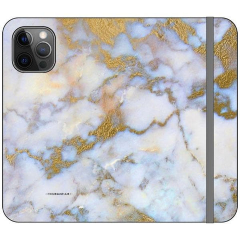 iPhone 12 Pro Opal Marble Wallet Phone Case - The Urban Flair