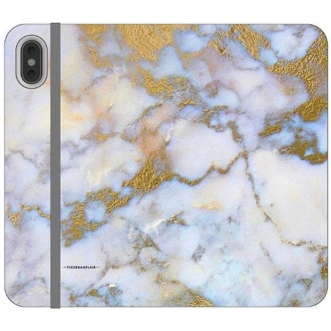 iPhone XS Max Opal Marble Wallet Phone Case - The Urban Flair