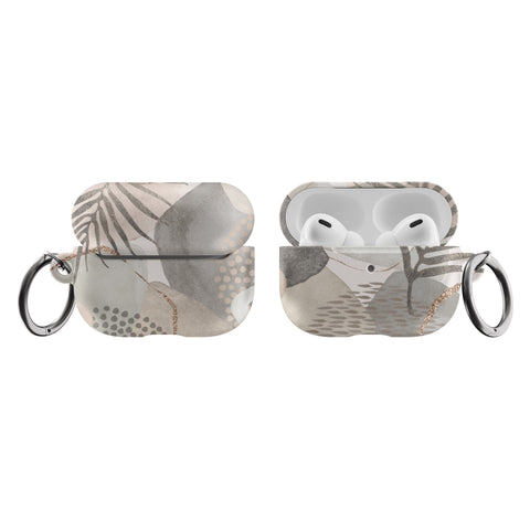 Pale Abstract Boho Shapes AirPods Case Aesthetic Modern Air Pods Case Pretty Air Pod Pro Cover With Keychain Carabiner Clip Airpod 1 2 Cases