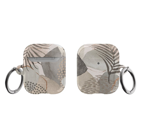 Pale Abstract Boho Shapes AirPods Case Aesthetic Modern Air Pods Case Pretty Air Pod Pro Cover With Keychain Carabiner Clip Airpod 1 2 Cases