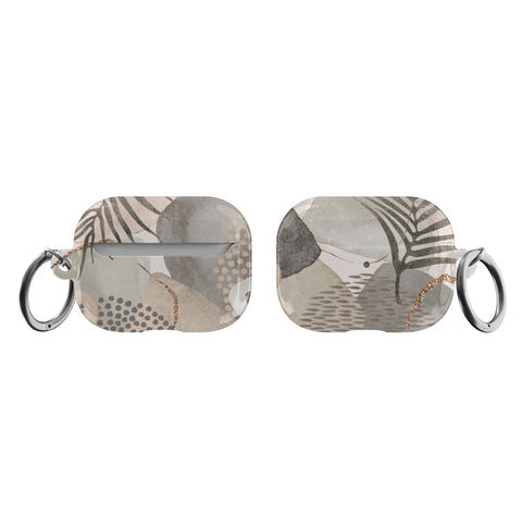 Pale Abstract Boho Shapes AirPods Case Aesthetic Modern Air Pods Case Pretty Air Pod Pro Cover With Keychain Carabiner Clip Airpod 1 2 Cases