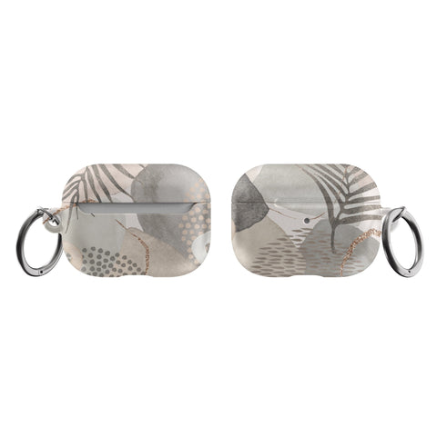 Pale Abstract Boho Shapes AirPods Case Aesthetic Modern Air Pods Case Pretty Air Pod Pro Cover With Keychain Carabiner Clip Airpod 1 2 Cases