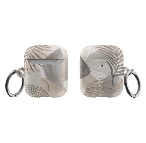 Pale Abstract Boho Shapes AirPods Case Aesthetic Modern Air Pods Case Pretty Air Pod Pro Cover With Keychain Carabiner Clip Airpod 1 2 Cases